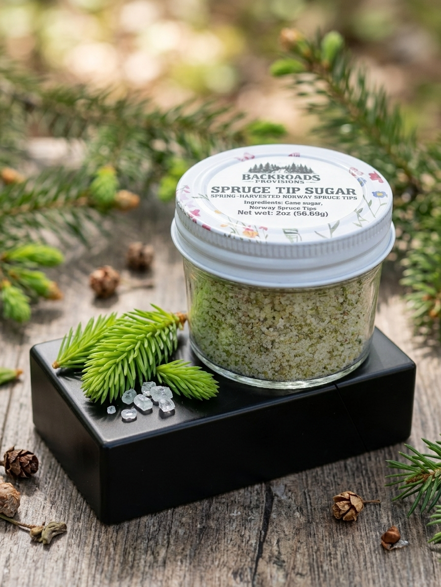 Wild Foraged Spruce Tip Sugar
